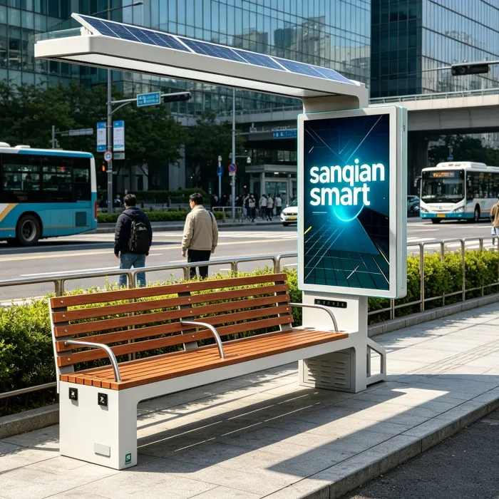 Solar-Powered Smart Park Bench