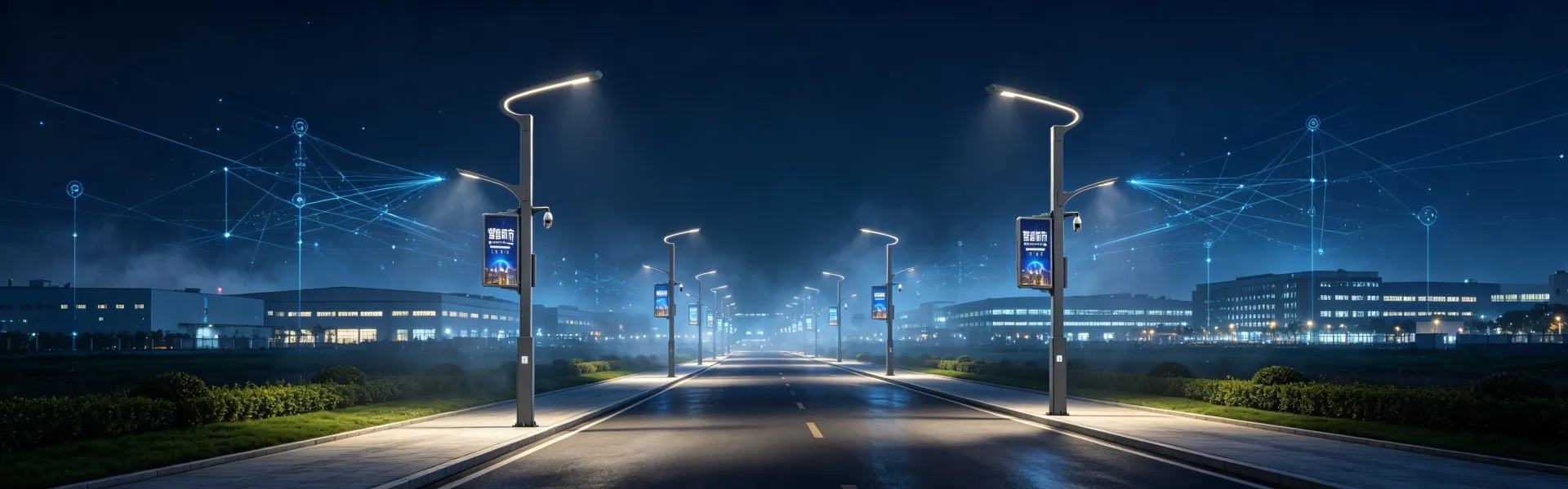 Sanqian smart pole with 5G base station and IoT sensors for smart city
